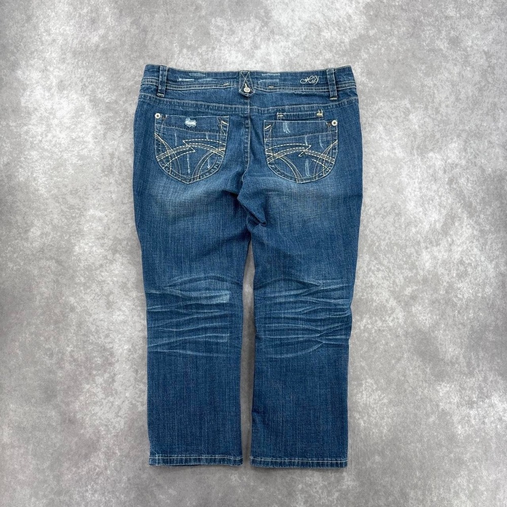 Y2K H2J Productions Distressed Denim Capris Size 14